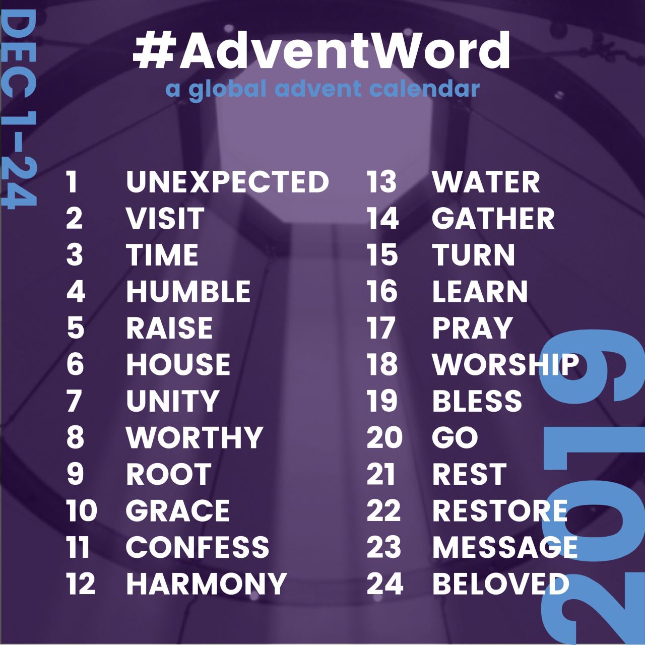 #AdventWord 2019: 1 Unexpected