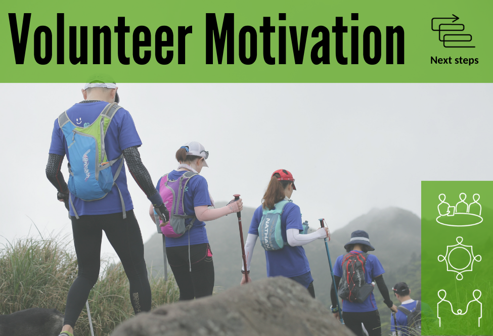 Volunteer motivation next steps course icon