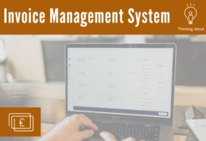 Invoice management system PC screen