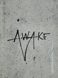 Graffiti word AWAKE