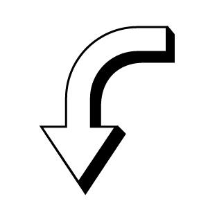 Curved arrow